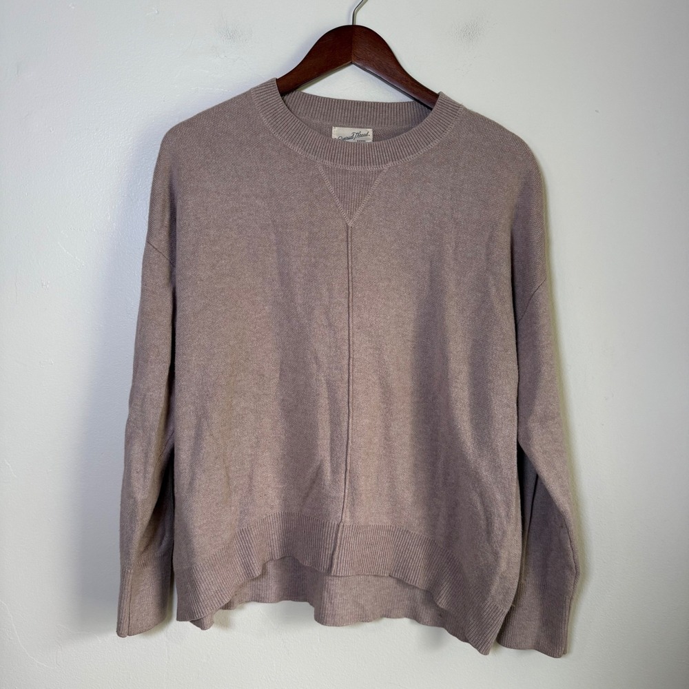 Universal Thread Center Seam Oversized Pullover Sweater Size XS Mauve Taupe